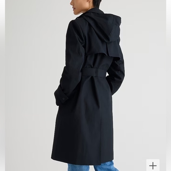 J. Crew New Icon trench coat BF456 black - Picture 4 of 6
